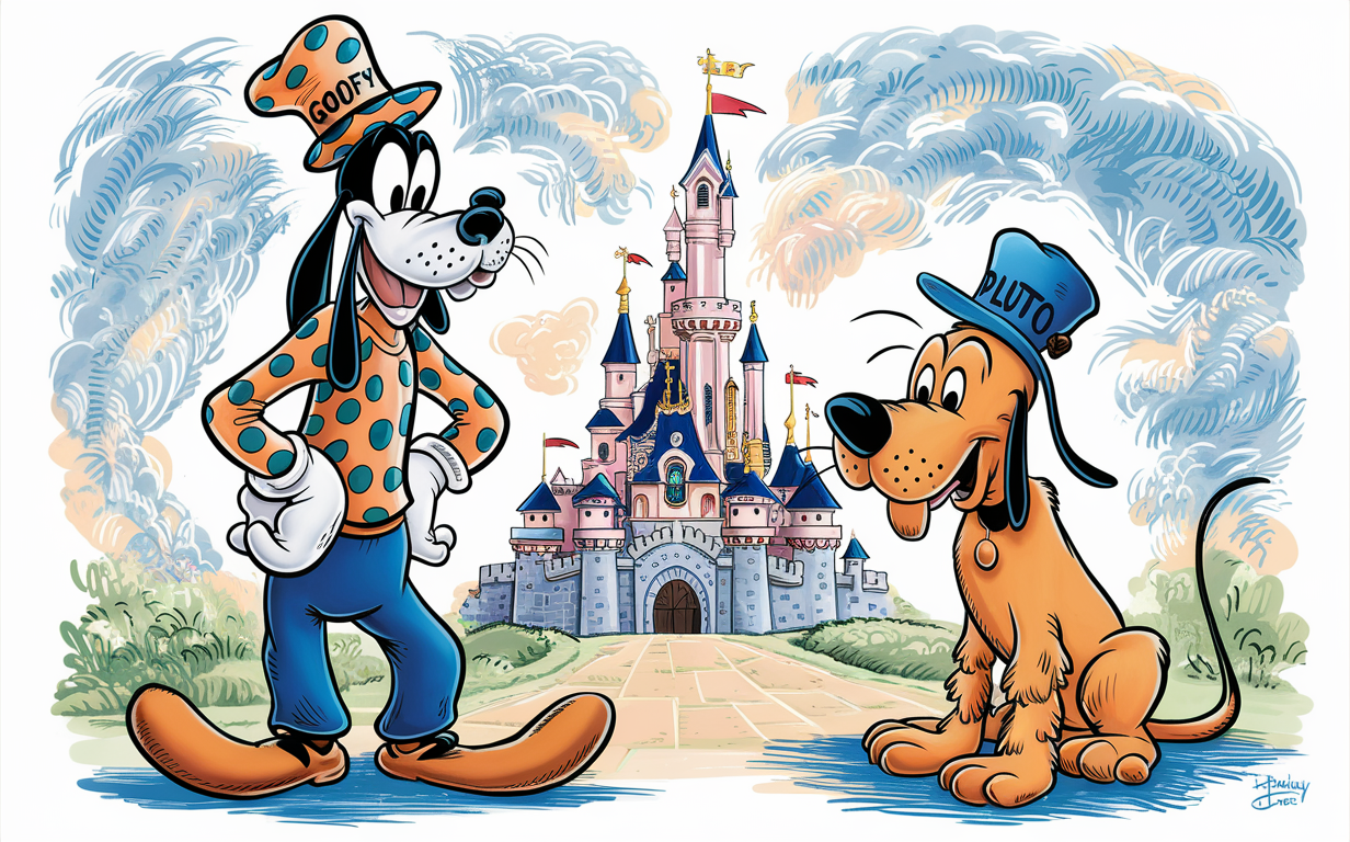 The comparison between Goofy and Pluto