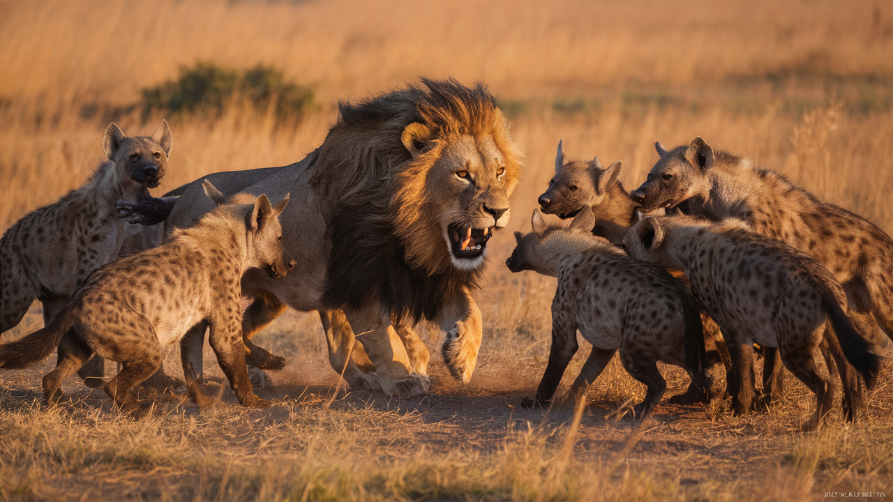 what animals eat lions